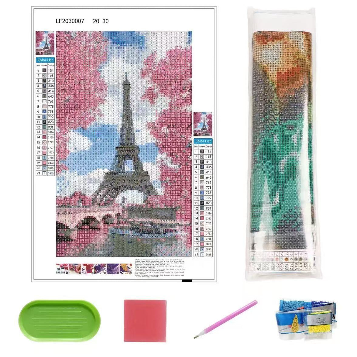 5D Full Drill Diamond Painting Kit 30x40cm HD Canvas with Tools for DIY Wall Decor Gift Crafts