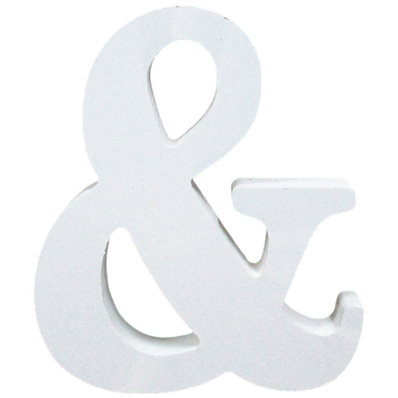 4 Inch Unfinished Wooden Letters, Numbers and Other Characters for DIY Crafts and Event Decorations