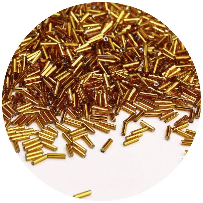 Glass Bugle Beads 2x6mm Mini Tube Seed Beads for Jewelry Making Crafts, Pack of 1200