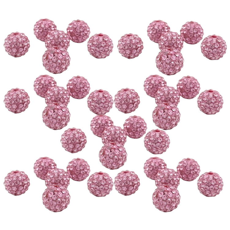 10mm White Rhinestone Beads for Jewelry Making Round Disco Crystal Beads for DIY Bracelets, Earrings and Necklaces