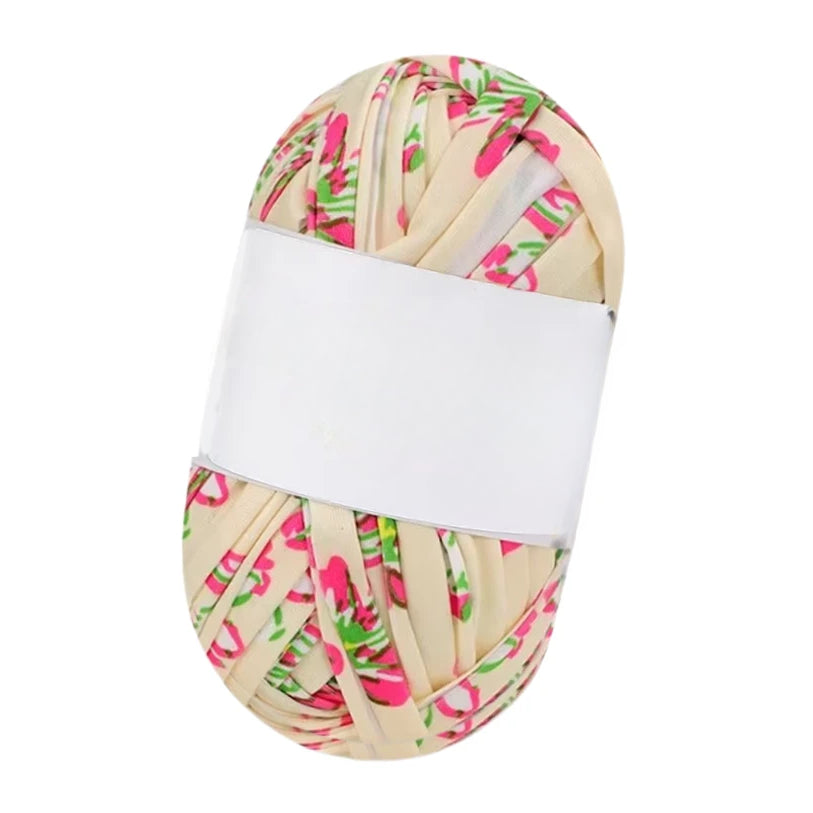 Polyester T-Shirt Yarn for Crochet Bags, Baskets, Coasters, and Crafts, 100g/3.53oz 48 Yards