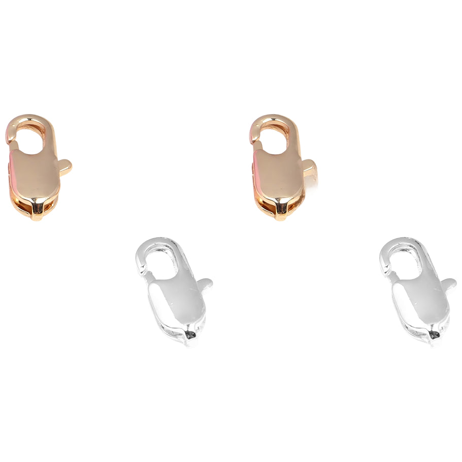 14K Gold Lobster Claw Clasps With Closed Jump Rings for Necklace Repairs and DIY Jewelry Making