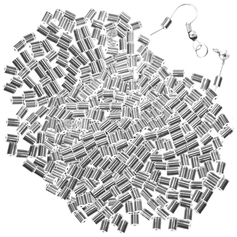 Soft Clear Silicone Earring Backs for Studs, Hypoallergenic Replacement Stoppers for Secure Everyday Wear