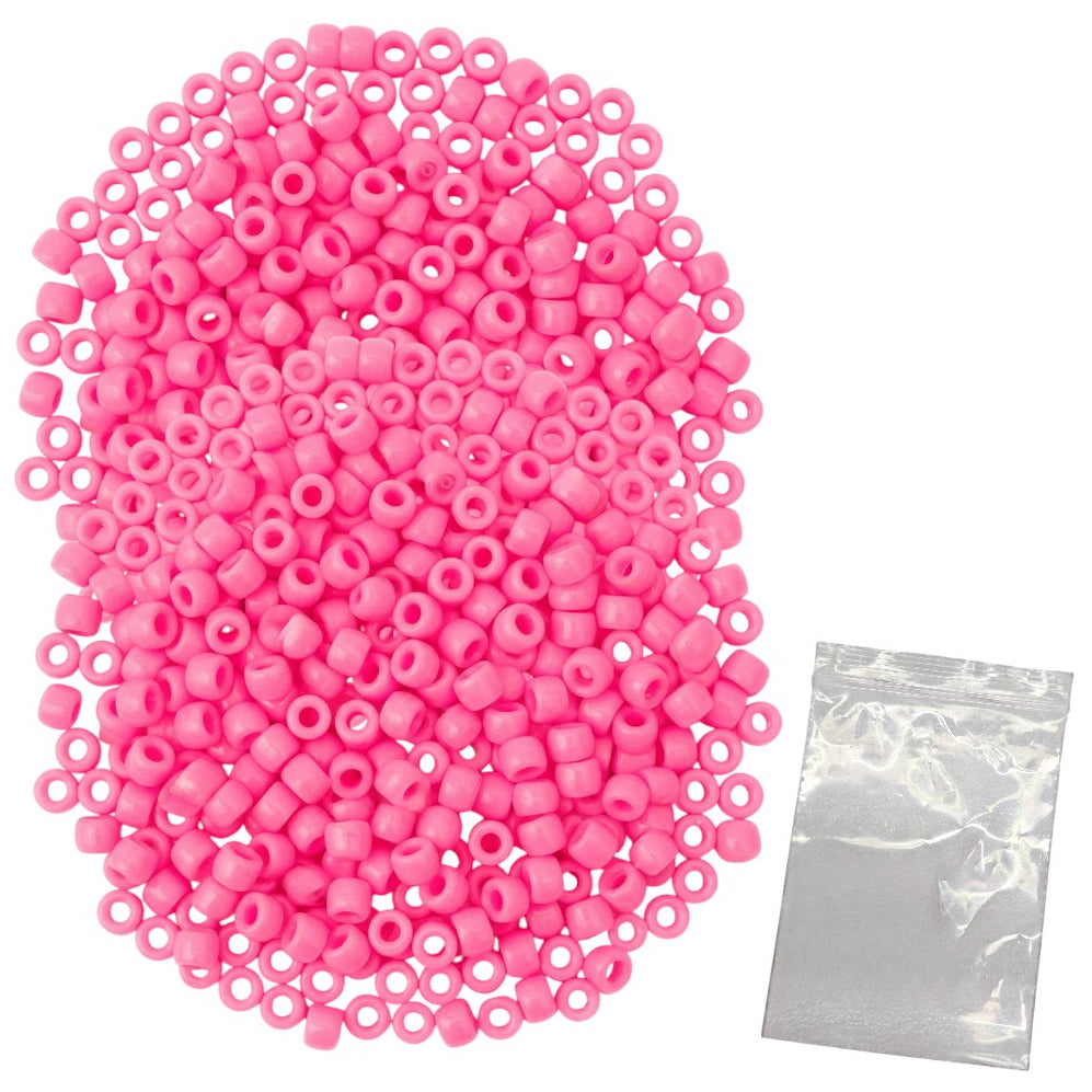 Plastic Pony Beads for Bracelets, Hair Braids, Jewelry Making and DIY Craft Projects