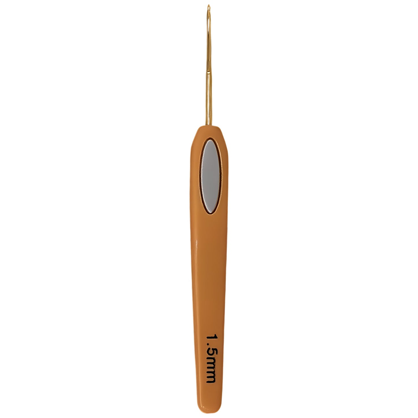 Soft Touch Steel Crochet Hooks with Ergonomic Orange Grip for Lace Crochet Thread Work and DIY Crafts