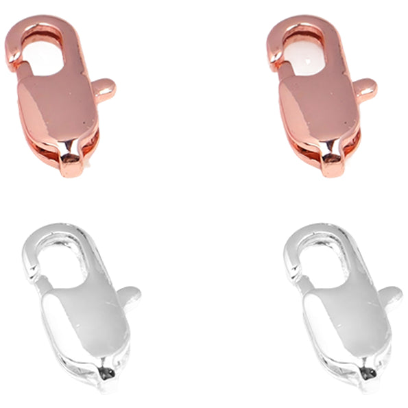 14K Gold Lobster Claw Clasps With Closed Jump Rings for Necklace Repairs and DIY Jewelry Making