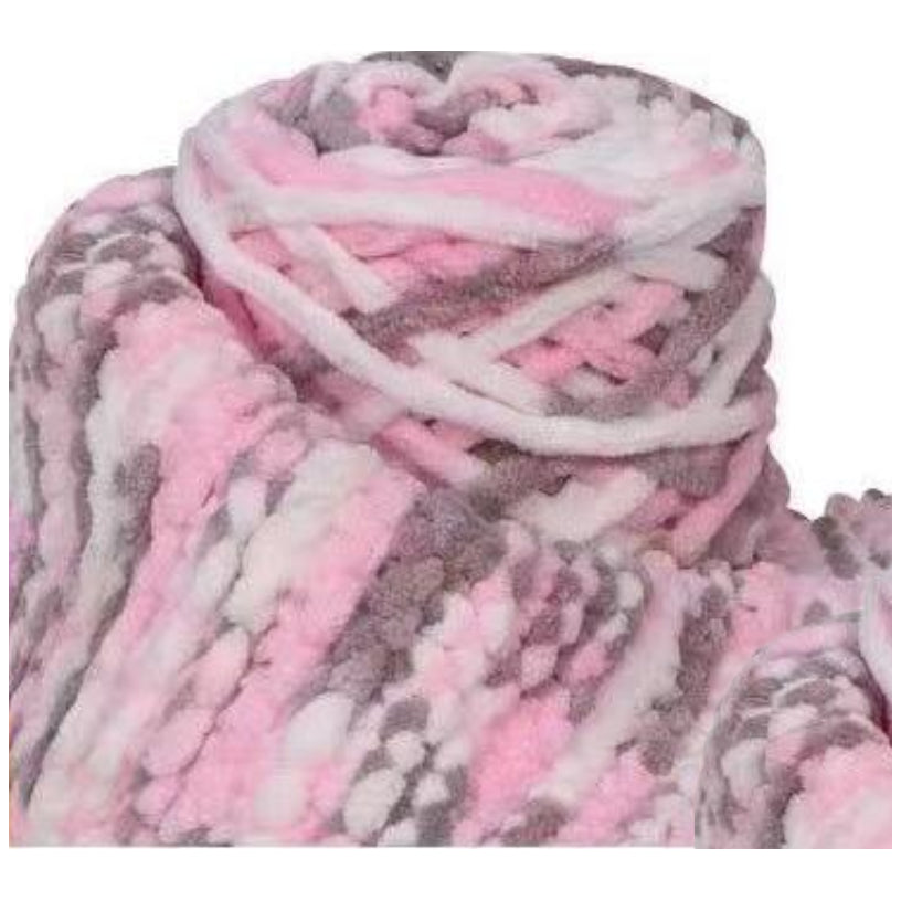 5mm Super Bulky Icicle Chenille Blanket Yarn 100g/3.53oz, 72 Yards for Knitting & Crocheting Crafts