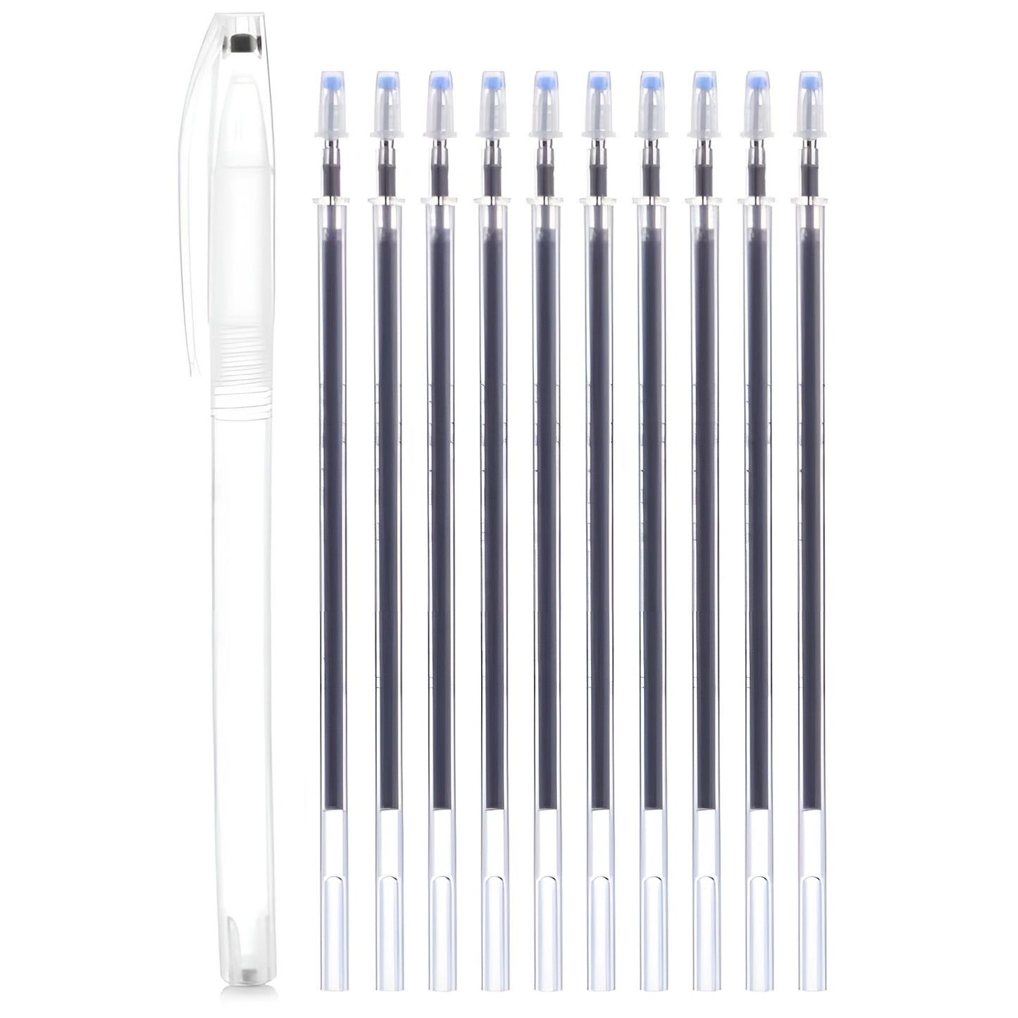 Heat Erasable Fabric Marking Pen with 10 Refills Disappearing Ink for Sewing Quilting Embroidery and DIY Crafts