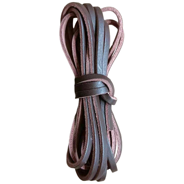 3mm Flat Genuine Leather Cord Tan Braiding String for Jewelry Making Shoe Laces Crafts and Handicraft Purse