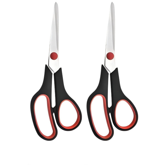 8 Inch Titanium Non Stick Scissors Professional Stainless Steel Comfort Grip Office Craft DIY Use, Pack of 2
