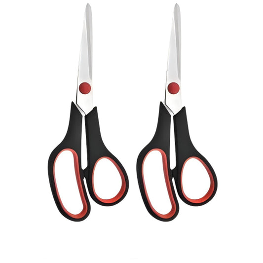 8 Inch Titanium Non Stick Scissors Professional Stainless Steel Comfort Grip Office Craft DIY Use, Pack of 2