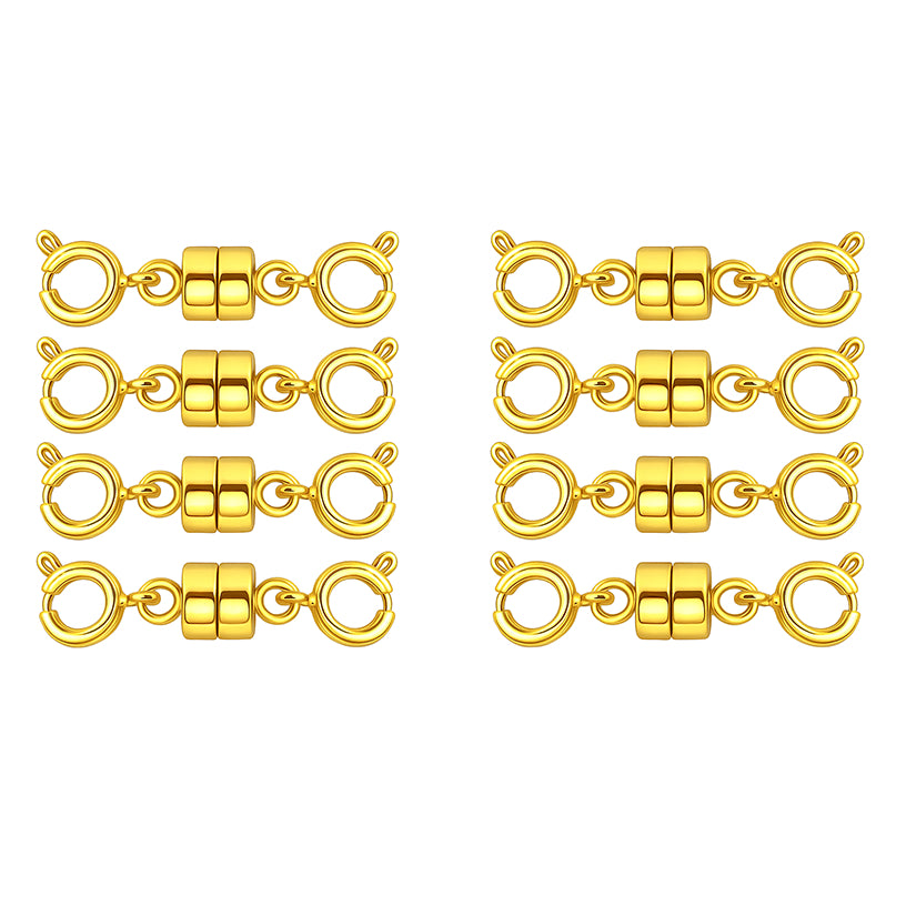 Strong Magnetic Necklace Clasps and 14K Gold Silver Bracelet Converters for Women