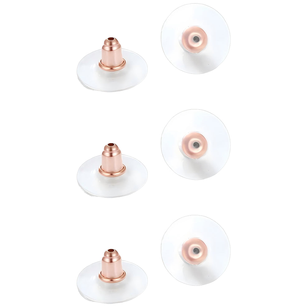 Earring Backs for Stud Earrings Stoppers Hypoallergenic Secure Fit, Pair of 3