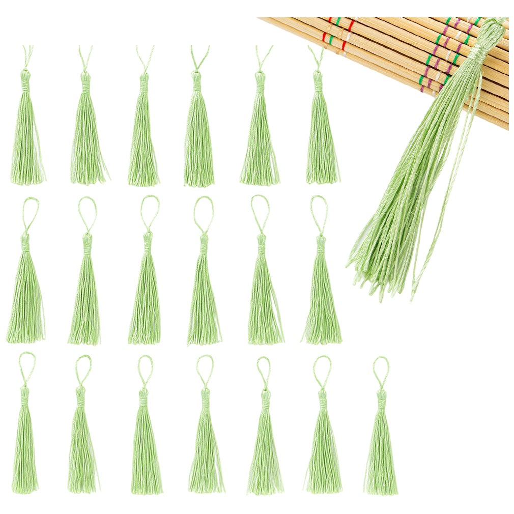 Handmade Silky Tassel Set for Jewelry Making, Keychains, Gift Tags, Sewing Crafts, and Home Decor, Pack of 20