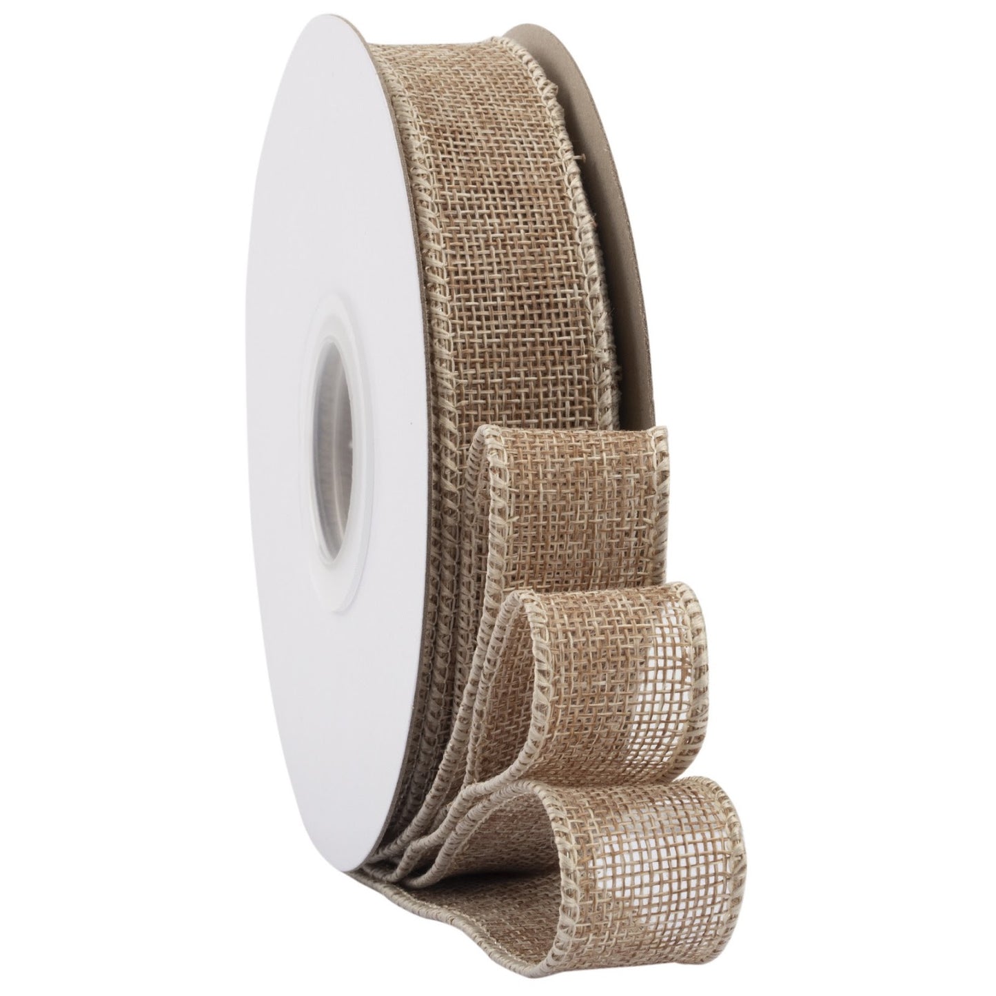 Burlap Wired Edge Ribbon 1.5 Inch x 10 Yards Natural Solid for Bows, Wreaths, and Decorations