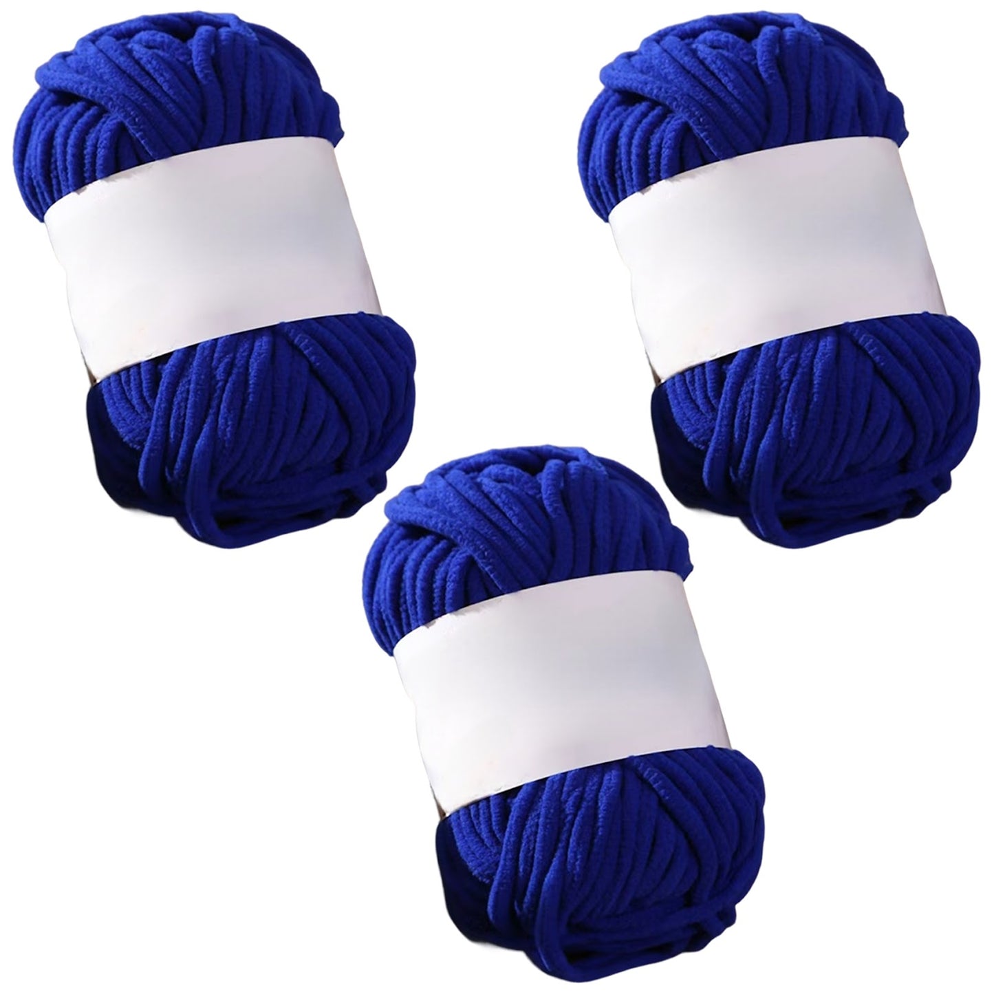 Soft Chenille Velvet Yarn for Crocheting Knitting Weaving Blankets and DIY Craft Projects 50 Grams/1.76oz 93 yards, Pack of 3