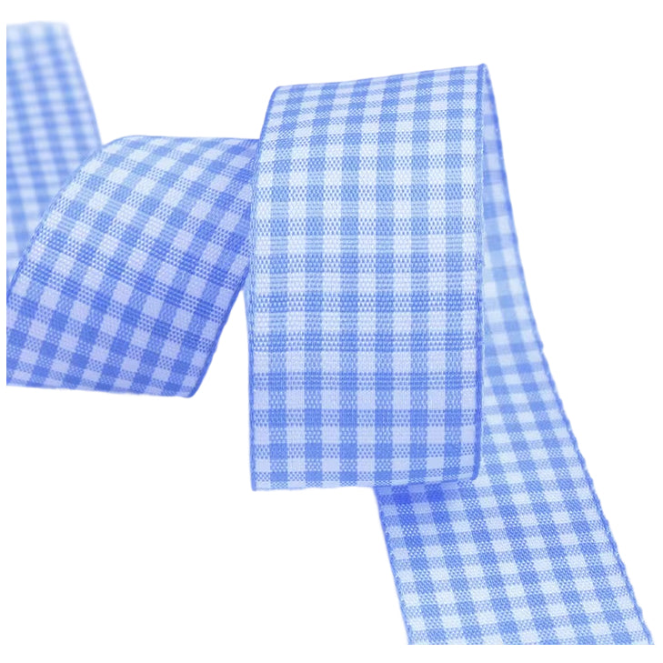 1 Inch Polyester Ribbon 50 Yard Double Faced Plaid Craft Trim for DIY Crafting, Scrapbooking and Christmas Gift Wrapping
