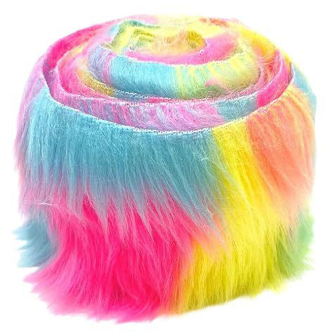 60 Inch Faux Fur Fabric Precut Strips Fluffy Craft Fur for Gnome Beards and Costumes