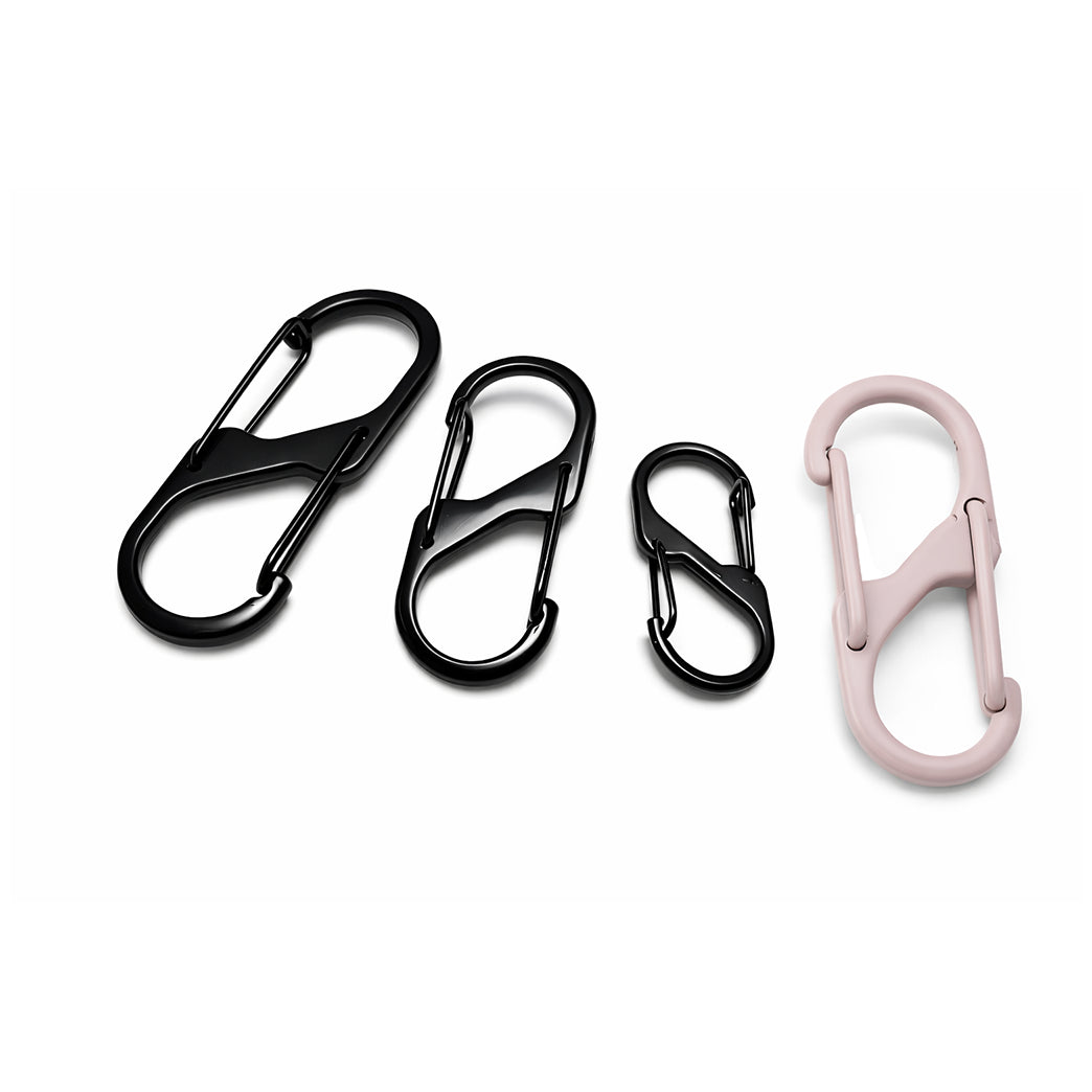 Anti Theft Zipper Clips Double Sided Spring S Carabiner Locks for Bags, Pack of 20