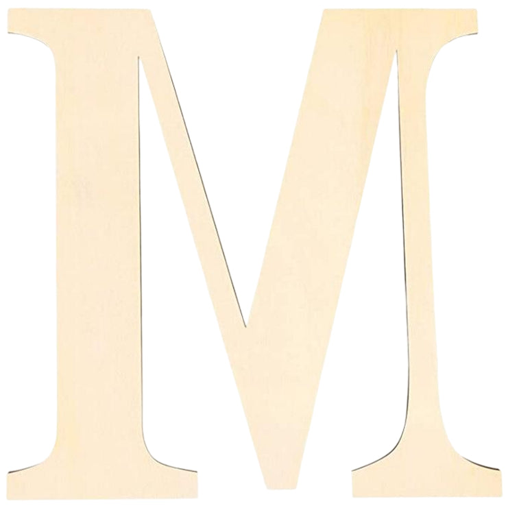 17 Inch Large Unfinished Wooden Letters and Numbers for Crafts and Home Event Decorations