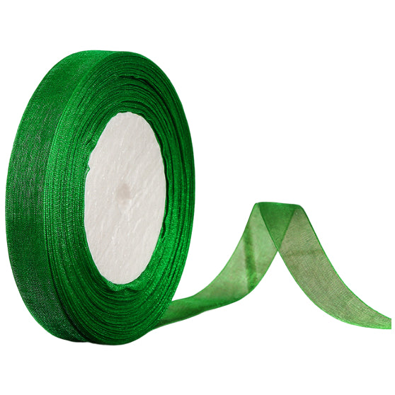 1 Inch Shiny Chiffon Ribbon 50 Yards Roll Polyester Sheer Fabric Ribbon for Crafts and Decorations