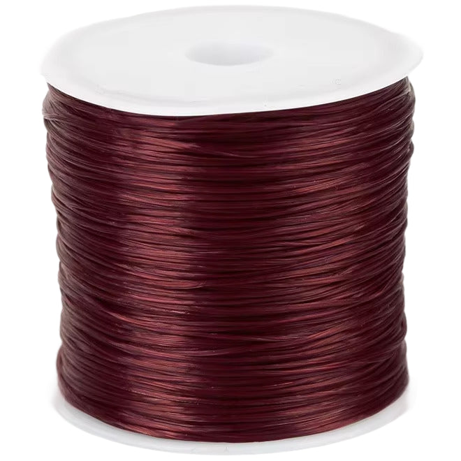 0.8mm Transparent Crystal Elastic Cord for Beading, Bracelets, and Jewelry Making, 60m Roll