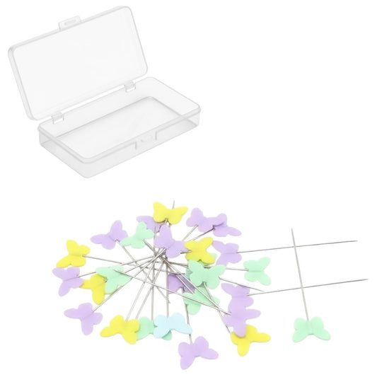 Flat Head Sewing Pins 2.16 Inch Straight Quilting Pins with Transparent Box for Crafts and Dressmaking