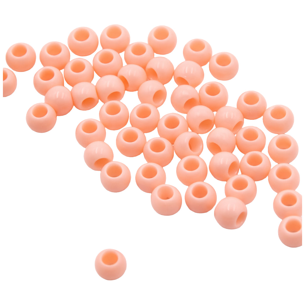 Large Hole Pony Beads Acrylic Hair Beads for Braids, Jewelry Making and DIY Craft Projects, Pack of 200