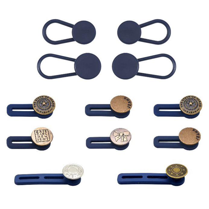 Button Waist Extenders for Jeans and Pants No Sew Adjustable Waistband Extension, Pack of 12