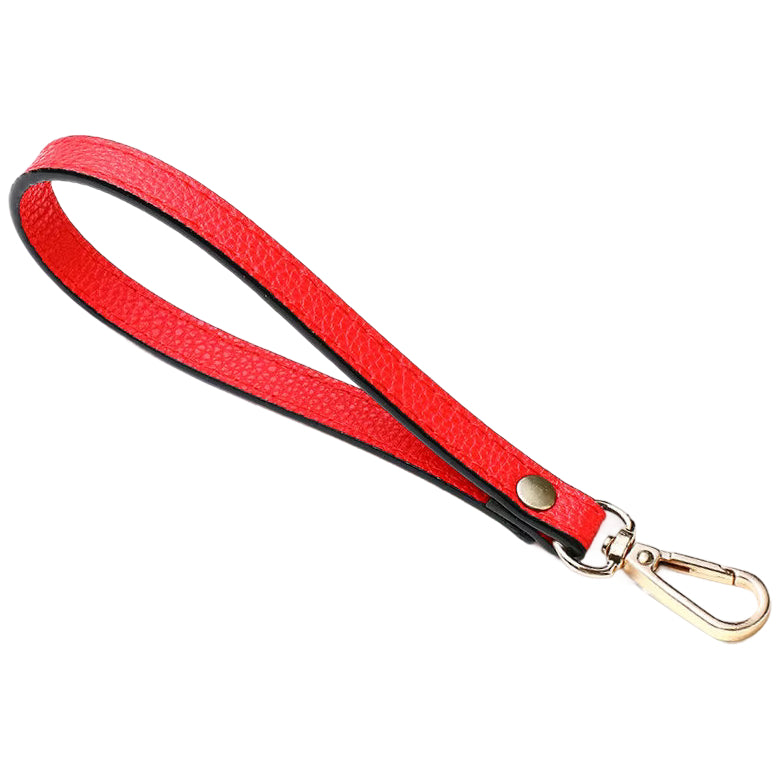 PU Leather Wristlet Strap with Metal Clasp, Replacement Hand Strap for Wallets, Purses, Clutches, and Keys