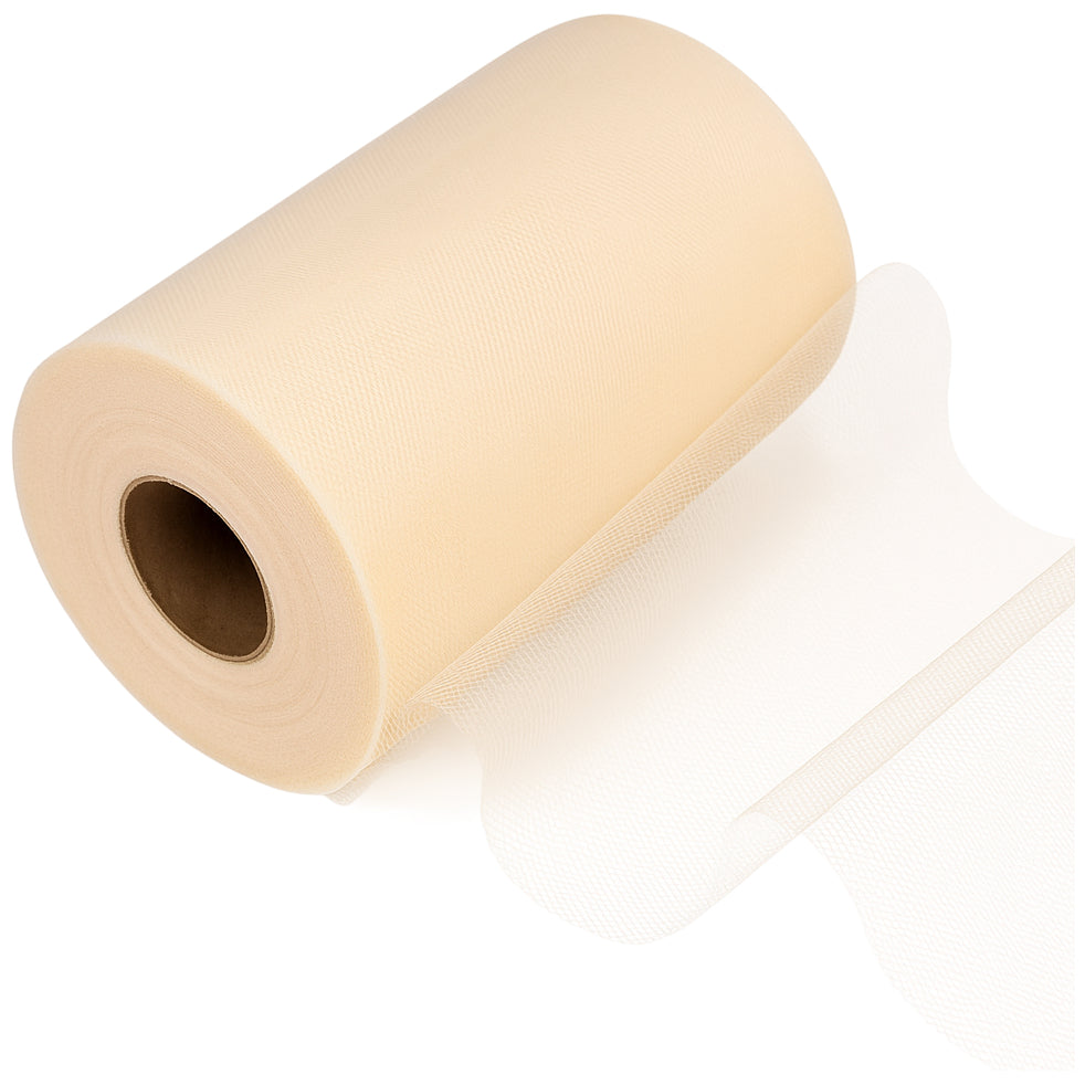 6 Inch x 100 Yards Polyester Tulle Fabric Roll for Crafts, Gift Wrapping & Party Decorations
