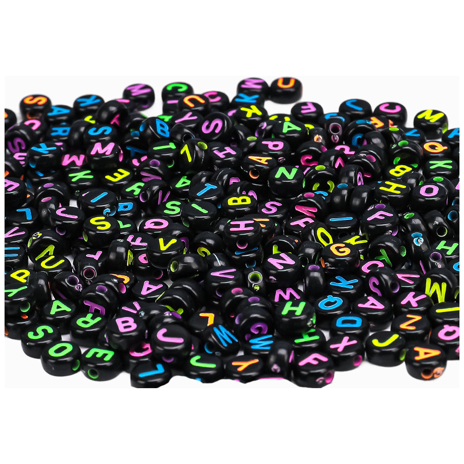 Acrylic Alphabet Letter Beads 4x7 mm for Friendship Bracelets Jewelry Making and DIY Crafts