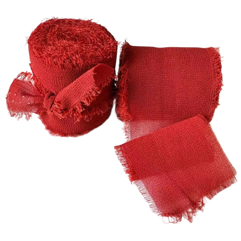 Chiffon Silk Ribbon 1.5 Inch x 10 Yards for Wedding Bouquets, Invitations, and Decorations, Pack of 2