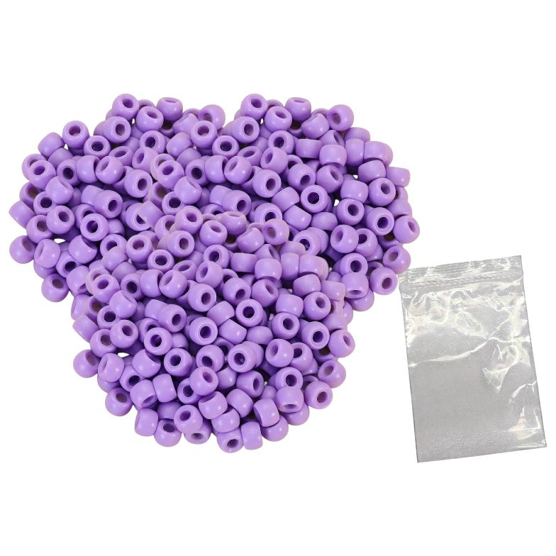Plastic Pony Beads for Bracelets, Hair Braids, Jewelry Making and DIY Craft Projects