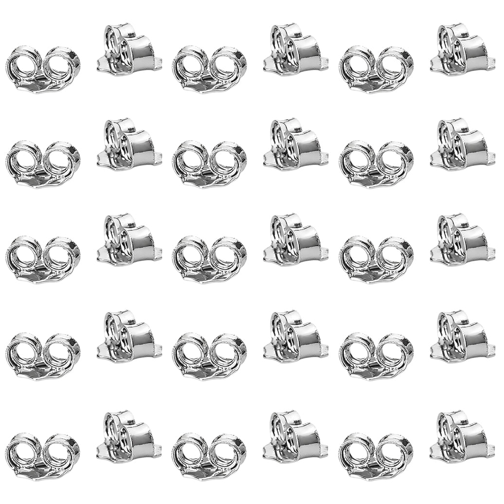 Secure Locking Earring Backs Replacement for Stud Earrings and Posts, 15 Pairs