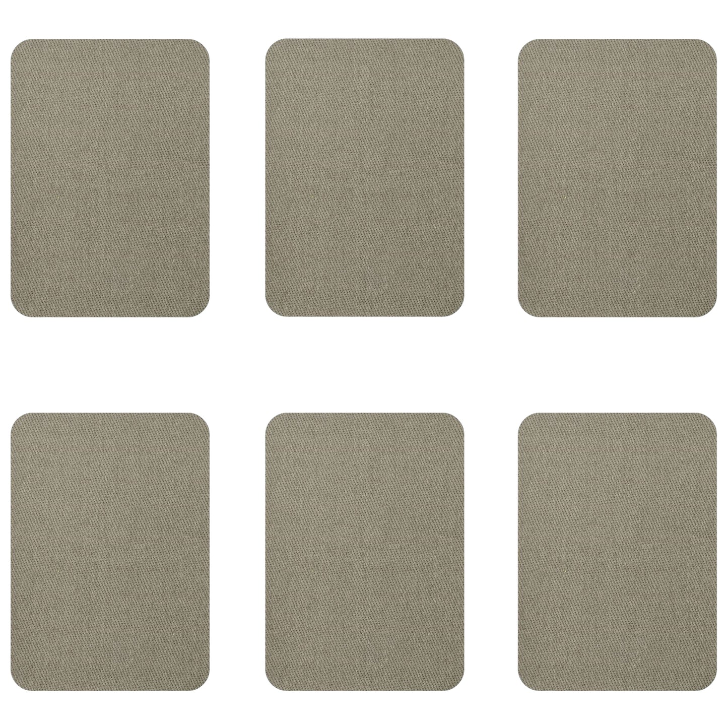 Cotton Iron-On Fabric Repair Patches for Clothing Inside and Outside Strong Adhesive, Pack of 6