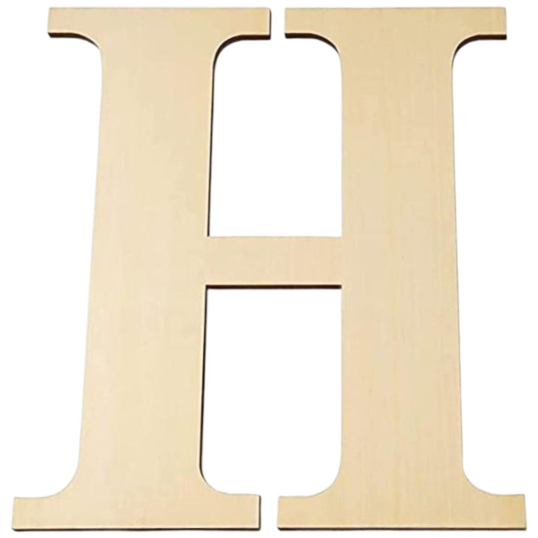 17 Inch Large Unfinished Wooden Letters and Numbers for Crafts and Home Event Decorations