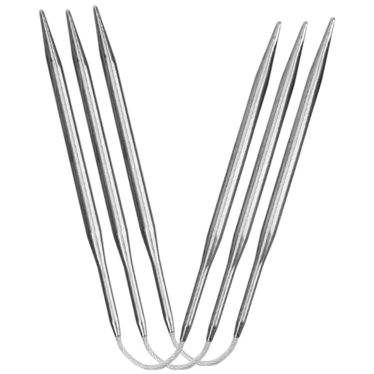 3pcs Double Pointed Stainless Steel Knitting Needles Set for Knitting Socks, Cuffs, and Hats