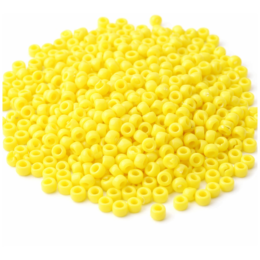 9mm Plastic Pony Beads for Bracelets Necklaces Hair Jewelry Crafts, Pack of 1000