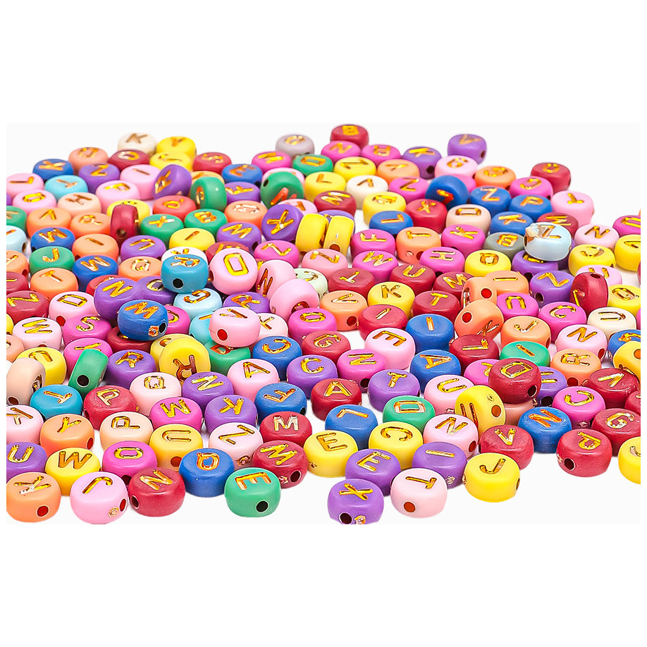 Acrylic Alphabet Letter Beads 4x7 mm for Friendship Bracelets Jewelry Making and DIY Crafts