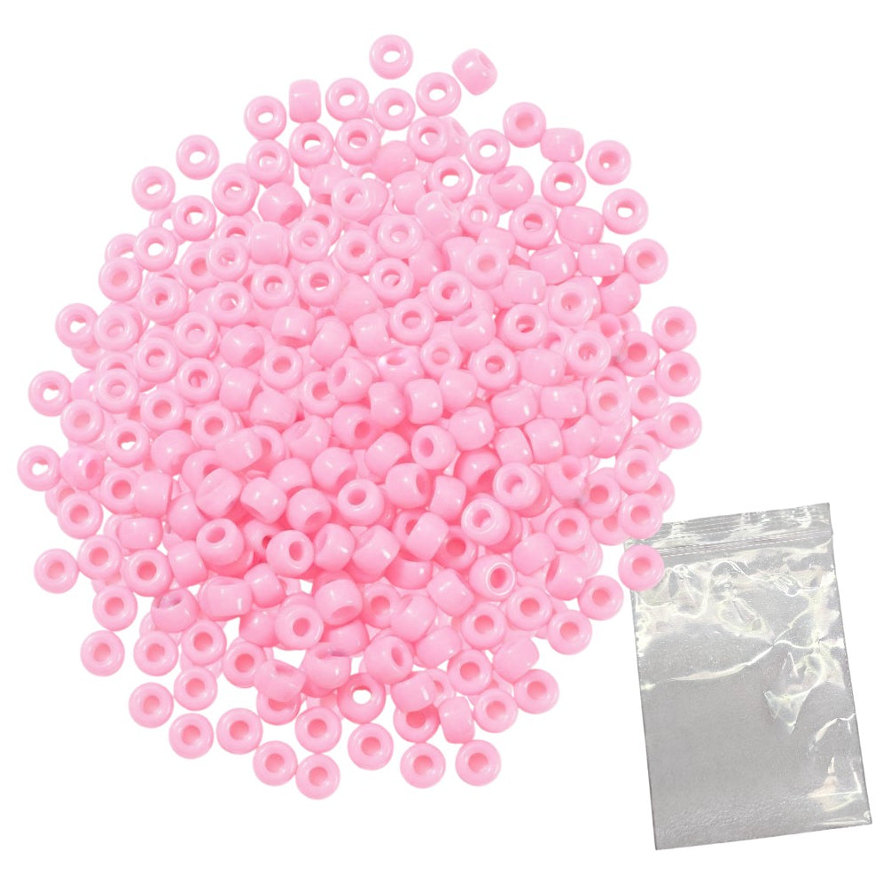 Plastic Pony Beads for Bracelets, Hair Braids, Jewelry Making and DIY Craft Projects