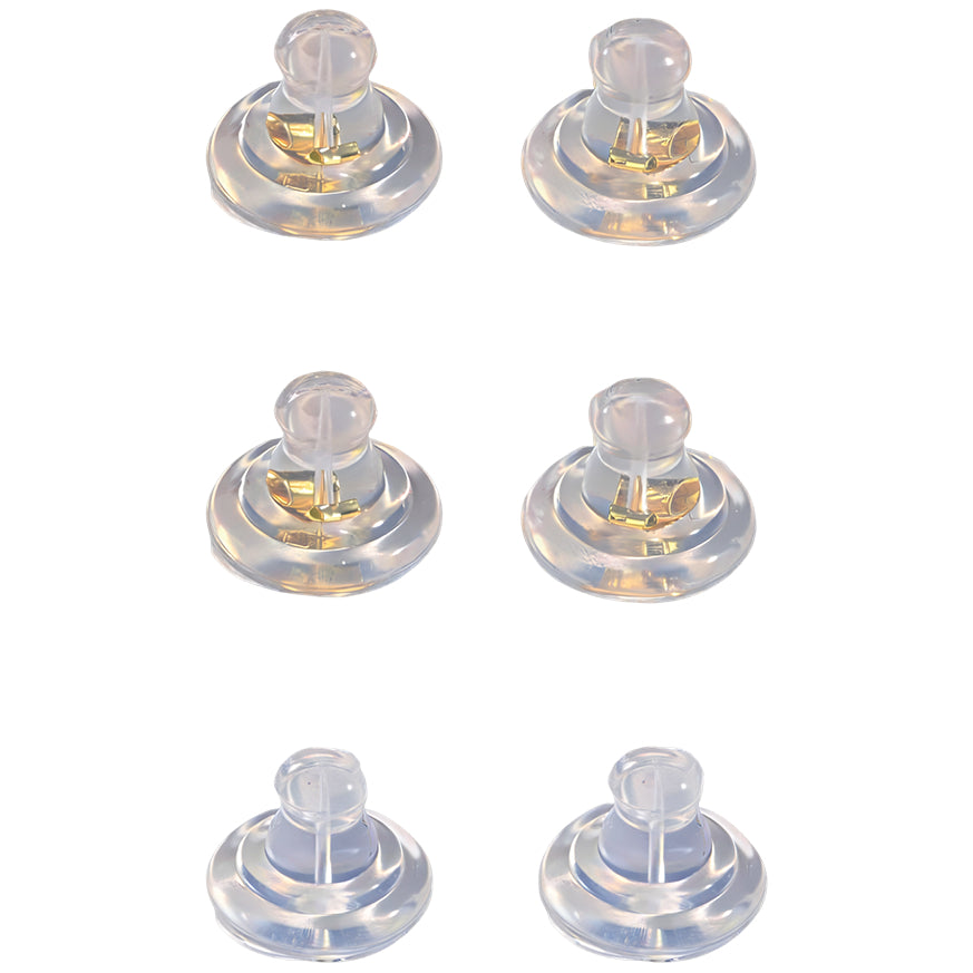 Silicone Earring Backs Replacement Hypoallergenic Secure Stoppers For Stud Earrings Droopy Ears Adults, Pack of 6