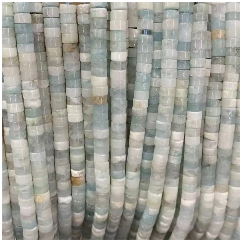 Natural Spacer Beads 4mm x 2mm Flat Round Gemstone Beads for Jewelry Making, Pack of 150