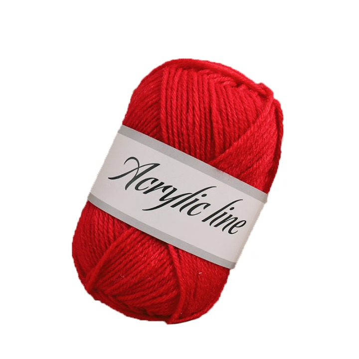 Red Acrylic Yarn for Arts & Crafts, Knitting, Crochet,  #4 Worsted Weight (100 Yard Skein)