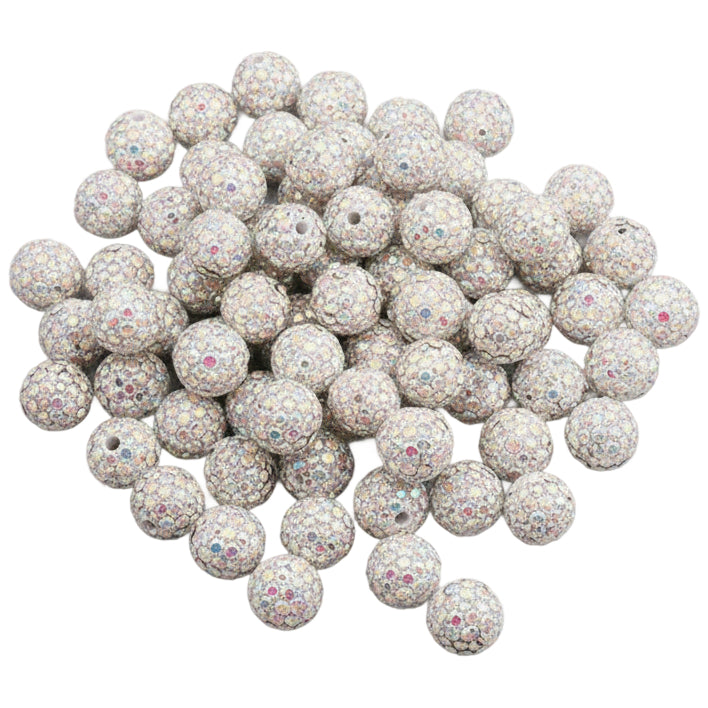 Sparkle Rhinestone Clay Beads Round Disco Spacer Beads for Jewelry Making, Bracelets, Earrings and DIY Craft Projects