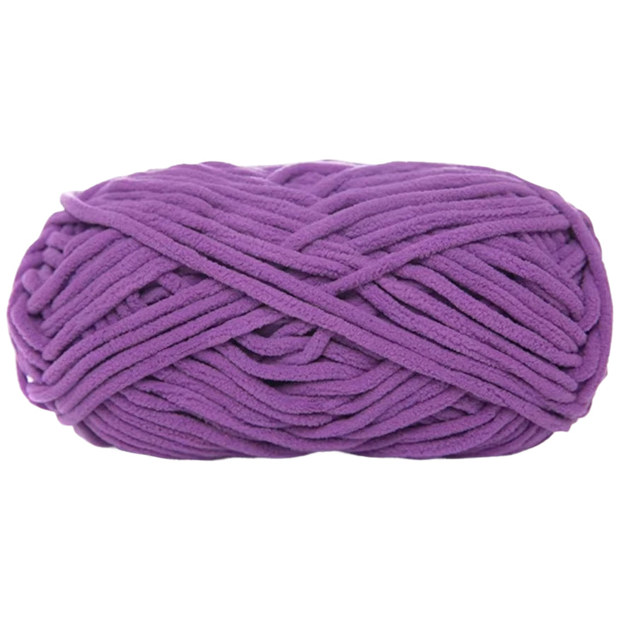 Soft Velvet Chenille Yarn for Crocheting, 100g/3.53oz, 74.3 Yards, Baby Blanket Yarn