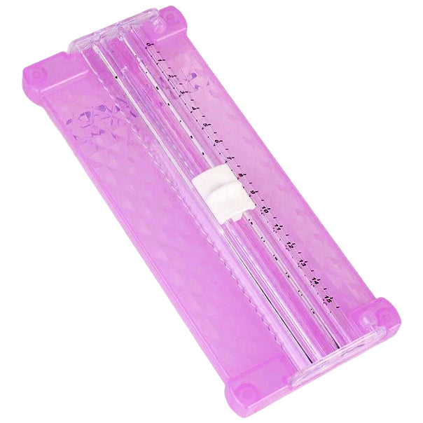 A5 Paper Cutter with Side Ruler Small Plastic Paper Trimmer for Scrapbooking, Coupons, Labels and Cardstock Cutting