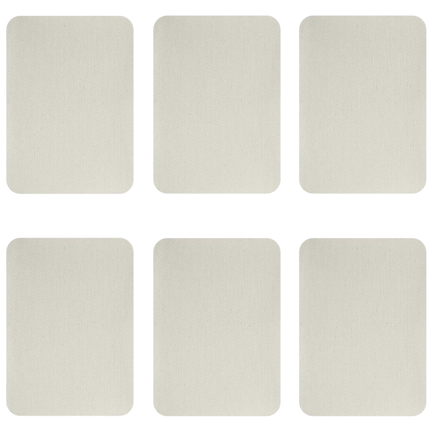 Cotton Iron-On Fabric Repair Patches for Clothing Inside and Outside Strong Adhesive, Pack of 6