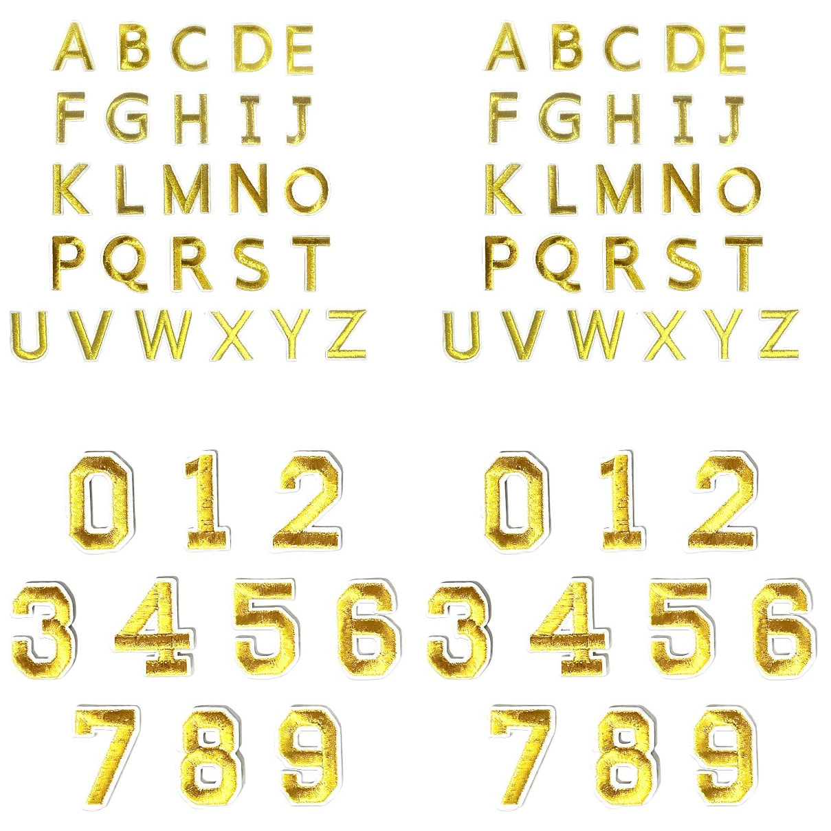 Iron-On Alphabet and Number Embroidered Patches for Clothing, Hats, Jeans, DIY Crafts and Sewing Repairs