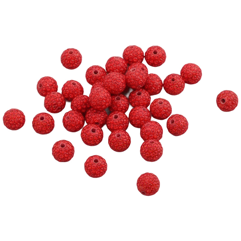 Sparkle Rhinestone Clay Beads Round Disco Spacer Beads for Jewelry Making, Bracelets, Earrings and DIY Craft Projects